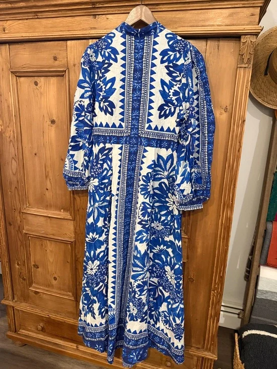 Farm Rio Tapestry Linen Maxi Dress - Picture 7 of 9